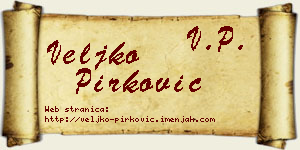 Veljko Pirković vizit kartica